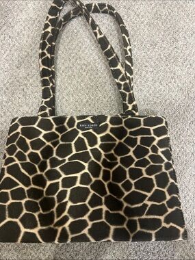 kate spade Black and Cream Giraffe-Print Tote